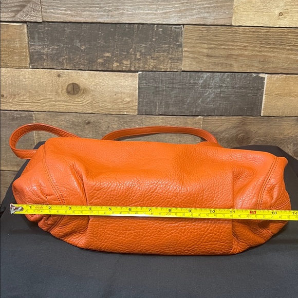 Michael Kors Orange/Rust Leather Hobo Shoulder Bag with gold hardware - Picture 10 of 16